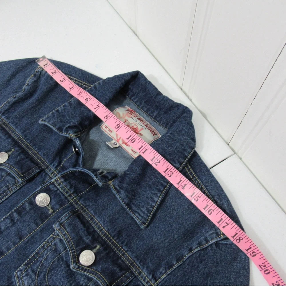 True Religion Jesse SN Trucker Denim Jacket Size Small